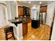 A stylish kitchen featuring stainless steel appliances, granite countertops and hardwood floors at 2017 Colorado Ct, Lancaster, SC 29720