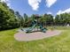 Community playground with slides, swings, and climbing structures on a sunny day at 4148 Cedar Point Ave, Matthews, NC 28104