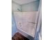 Bathroom shower and tub combination with a classic white finish at 443 Silversmith Ln, Charlotte, NC 28270