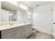 Bathroom with double vanity, granite countertops, and modern fixtures at 558 Dulaney Dr, Fort Mill, SC 29708