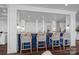 Beautiful bar area featuring waterfront views and counter seating at 111 Moors End Loop, Mooresville, NC 28117