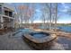 Backyard pool with hot tub and beautiful lake views at 111 Moors End Loop, Mooresville, NC 28117