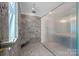 Luxurious walk-in shower with a rainfall showerhead and custom tile work at 111 Moors End Loop, Mooresville, NC 28117