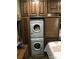 RV featuring stacked washer and dryer, and surrounding cabinetry at 113 Larboard Trl # B36/37, Mount Gilead, NC 27306