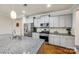 Contemporary kitchen with stainless steel appliances, granite countertops, and stylish cabinets at 1211 Croft Dr, Fort Mill, SC 29708
