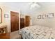 Bedroom with neutral carpeting and wood doors and trim at 1228 Graystone Dr, Gastonia, NC 28054