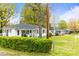 Quaint home with covered porch seating, trimmed hedges, and a tidy front lawn at 1301 Jackson St, Kannapolis, NC 28083