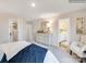 Bright bedroom with a walk-in closet, en-suite bathroom, and stylish furnishings at 160 Mountain Bridge Way, Statesville, NC 28625