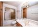 Bathroom featuring a tub/shower, vanity with sink, and toilet at 343 River Haven Dr, Taylorsville, NC 28681