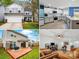 Real estate photo collage showcasing the exterior, kitchen, backyard, and living room at 4919 Manchineel Ln, Monroe, NC 28110