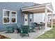 Back patio with outdoor seating, perfect for relaxing and entertaining with a view of the backyard at 6020 Chumbley Point Rd # 73, Charlotte, NC 28215
