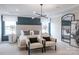 Serene bedroom featuring a tray ceiling, neutral palette, and large windows for natural light at 6020 Chumbley Point Rd # 73, Charlotte, NC 28215