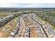 Aerial view of a Gathering-friendly community with houses, streets, and green spaces at 650 Scotch Meadows Loop, Monroe, NC 28110