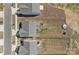 Aerial view highlighting backyard amenities, with trampoline and playset, perfect for Gathering fun and outdoor activities at 650 Scotch Meadows Loop, Monroe, NC 28110