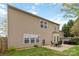 Spacious backyard featuring a patio, greenery, and a home with vinyl siding under a bright sky at 707 Sinclair Dr, Monroe, NC 28112