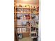 Well-stocked pantry with ample shelving for storage of food and household items at 7780 Stokes Ferry Rd, Salisbury, NC 28146