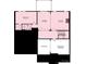 Basement floor plan featuring bedrooms, a bathroom, and an unfinished area at 13408 Chopin Ridge Rd, Huntersville, NC 28078
