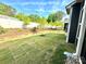 This backyard features a new lawn and fence at 178 Fulworth Nw Dr # 64, Concord, NC 28027