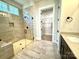 This bathroom features a glass shower, modern fixtures, and a neutral color palette at 178 Fulworth Nw Dr # 64, Concord, NC 28027
