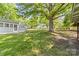 Spacious backyard with lush greenery, mature trees, and potential for outdoor enjoyment at 1905 Wood St, Gastonia, NC 28052