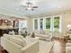 Open living space showcasing hardwood floors and connection to the kitchen at 2030 Gloucester St, Weddington, NC 28104