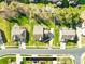 This aerial view showcases the property's location and lot, with the backyard visible, within the community at 2146 Holden Sw Ave, Concord, NC 28025