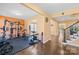 Well-equipped home gym featuring free weights, machines, and exercise equipment at 2146 Holden Sw Ave, Concord, NC 28025
