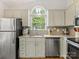 Well-equipped kitchen with stainless steel appliances, bright cabinets, and modern fixtures at 2214 Olde Chantilly Ct, Charlotte, NC 28205