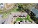 Aerial view of townhome community showing multiple units with shared green spaces at 2629 Vail Ave, Charlotte, NC 28204