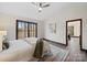 Comfortable bedroom featuring a queen bed, stylish rug, and access to an adjoining room at 300 Boyd Rd, Clover, SC 29710