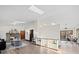 Spacious and sunlit living room with stone fireplace and skylights at 300 Boyd Rd, Clover, SC 29710
