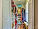 Walk-in closet with shelving and ample storage space for clothing and accessories at 302 Griffith Rd, Monroe, NC 28112