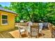 Outdoor deck area with dining table and seating at 302 Griffith Rd, Monroe, NC 28112