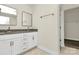 Bathroom with double sinks and granite counters at 3204 Leah Elizabeth Ln, Monroe, NC 28110