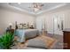 This bedroom boasts a neutral palette, perfect for a serene retreat, with easy access to the bathroom at 4210 Holly Ne Cir, Conover, NC 28613