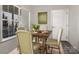 Cozy dining area with wood table and chairs, adjacent to a bright window overlooking the outdoors at 6308 Brumit Ln, Charlotte, NC 28269
