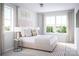 Bright bedroom with large windows, neutral tones, and stylish furnishings at 7027 Short Stirrup Ln, Mint Hill, NC 28227