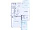 Detailed first floor plan showcasing the layout of the home's kitchen, garage, and guest suite at 9516 Coast Laurel Nw Ave, Concord, NC 28027