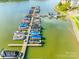 Aerial shot of boats docked at the marina at 9709 Emerald Point Dr # 6, Charlotte, NC 28278