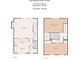 Detailed floor plan showing layout of first and second floors at 1205 Scaleybark Rd # A, Charlotte, NC 28209