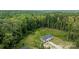 Aerial view of a single-story home with lush mature trees, surrounded by greenery at 253 Artemis Pl # 27, Kershaw, SC 29067