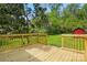 New wooden deck overlooking the backyard, ideal for outdoor entertaining at 3221 Cosby Pl, Charlotte, NC 28205