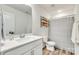 Bathroom featuring a vanity with drawers and shower at 822 Flatwater Ct, Fort Mill, SC 29708