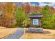 Community map with walking trail information, set against a backdrop of colorful trees at 822 Flatwater Ct, Fort Mill, SC 29708