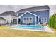 Backyard with a pool and an outdoor seating area at 822 Flatwater Ct, Fort Mill, SC 29708