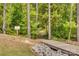 Trailhead sign at the community walking trail entrance, with small bridge and rock features at 822 Flatwater Ct, Fort Mill, SC 29708