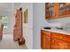 Hallway with built-in cabinets, providing ample storage space and a clean, organized look at 1102 High Brook Dr, Waxhaw, NC 28173