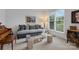 Cozy living room with a comfortable sofa, glass table, and view of the outdoors at 1102 High Brook Dr, Waxhaw, NC 28173