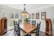 Inviting dining room showcasing a wooden table and stylish decor with natural light at 11615 Hidden Grove Trl, Charlotte, NC 28215