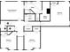 Second-floor layout featuring a primary bedroom with an ensuite, bedrooms, and laundry room at 1240 Periwinkle Dr, Waxhaw, NC 28173
